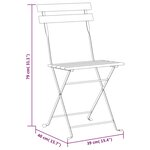 vidaXL Chaises pliables de jardin lot de 6 Acier bois d'acacia massif