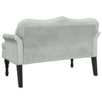 vidaXL Banc avec coussins gris clair 120 5x65x75 cm velours