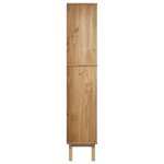 vidaXL Bibliothèque OTTA avec 2 tiroirs Marron Bois massif pin