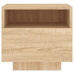 vidaXL Table de chevet avec lumières LED chêne sonoma 40x39x37 cm