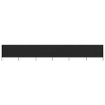 vidaXL Paravent 6 panneaux Tissu 800 x 80 cm Noir