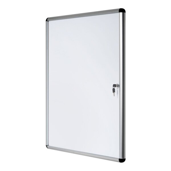 Vitrine d'intérieur Enclore porte-battante fond magnétique, 9 feuilles A4, dimensions L72 x H98,1 x P3,5 cm