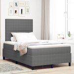 vidaXL Lit à ressorts avec matelas & LED gris clair 120x200 cm en velours côtelé