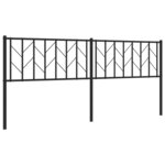 vidaXL Tête de lit métal noir 193 cm
