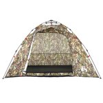 vidaXL Tente de pêche 4 personnes camouflage libération rapide