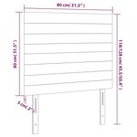 vidaXL Têtes de lit 2 Pièces Crème 80x5x78/88 cm Tissu