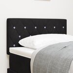 vidaXL Tête de Lit LED Capitonnée en Cristal Noire 80 cm Velours