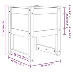 vidaXL Jardinière Blanc 40x40x52 5 cm Bois massif de pin