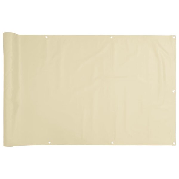 vidaXL Écran d'intimité de balcon crème 700x75 cm PVC