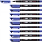 Marqueur OHPen permanent 0 4 mm S bleu x 10 STABILO