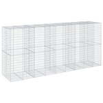 vidaXL Panier gabion avec couvercle 450x100x200 cm fer galvanisé