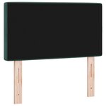 vidaXL Tête de lit LED Bouton en cristal capitonné vert foncé 80 cm velours