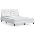 vidaXL Cadre de lit avec LED sans matelas blanc 140x200 cm