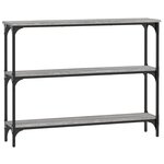 vidaXL Table console sonoma gris 100x22 5x75 cm bois d'ingénierie