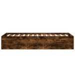 vidaXL Cadre de lit chêne fumé 90x200 cm bois d'ingénierie