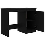 Bureau table poste de travail meuble d'ordinateur informatique étude 100 x 50 x 76 cm bois d’ingénierie noir 02_0023888