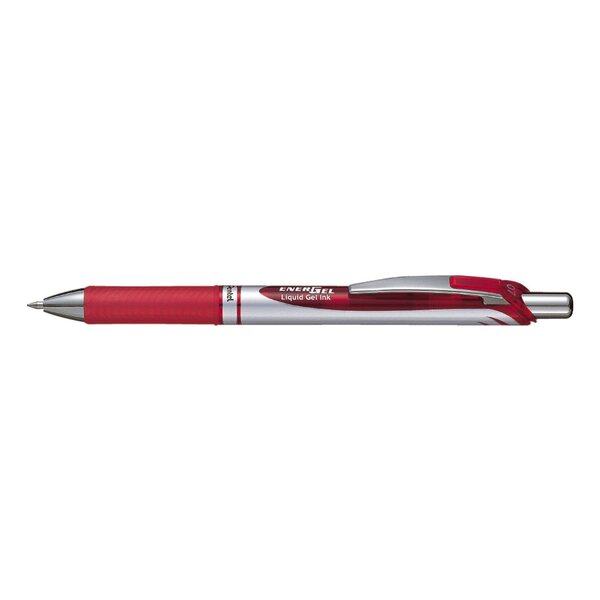 Stylo roller encre gel rétractable energel bl77 pointe 0 7 mm rouge x 12 pentel