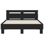 vidaXL Cadre de lit sans matelas noir 135x190 cm