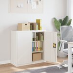 vidaXL Classeur blanc 90x40x90 cm acier