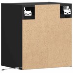 vidaXL Meubles TV muraux avec lumières LED 2 Pièces noir 41x31x45 cm