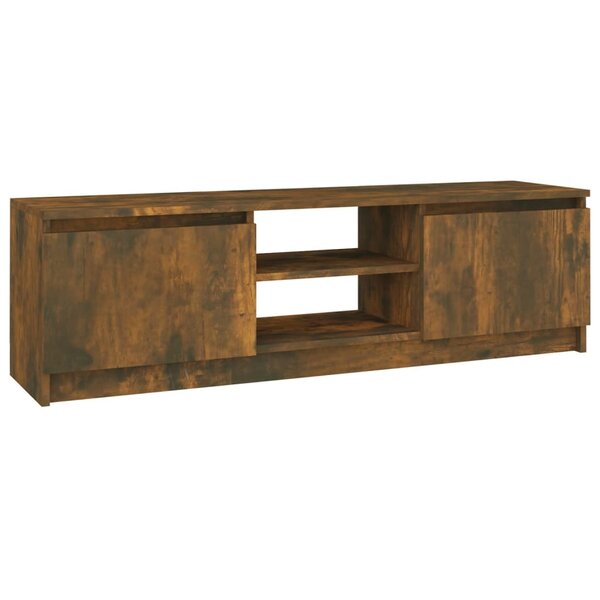 vidaXL Meuble TV Chêne fumé 120x30x35 5 cm Bois d'ingénierie