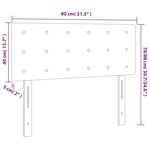 vidaXL Tête de lit Noir 80x5x78/88 cm Velours