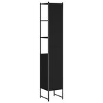 vidaXL Armoire de salle de bain noir 33x33x185 5 cm bois d'ingénierie