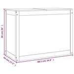vidaXL Boîte à linge Blanc 88 5x44x66 cm Bois massif de pin