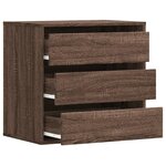 vidaXL Commode d'angle chêne marron 60x41x58 cm bois d'ingénierie