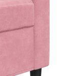 vidaXL Ensemble de canapés 3 Pièces avec coussins Rose Velours