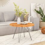 vidaXL Dessus de table Ø50x3 8 cm rond bois massif d'acacia