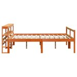 vidaXL Cadre de lit et tête de lit cire marron 150x200 cm bois de pin