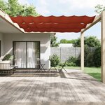 vidaXL Auvent vertical Terre cuite 140x420 cm Tissu oxford
