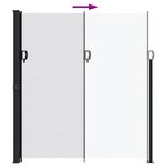 vidaXL Auvent latéral rétractable blanc 220x300 cm
