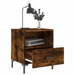 vidaXL Table de chevet chêne fumé 40x35x47 5 cm bois d’ingénierie