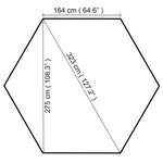 vidaXL Belvédère de jardin 323x275x265 cm Blanc 180 g/m²