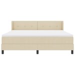Lit Box Spring vidaXL avec Crème de Matelas 180x200 cm Tissu