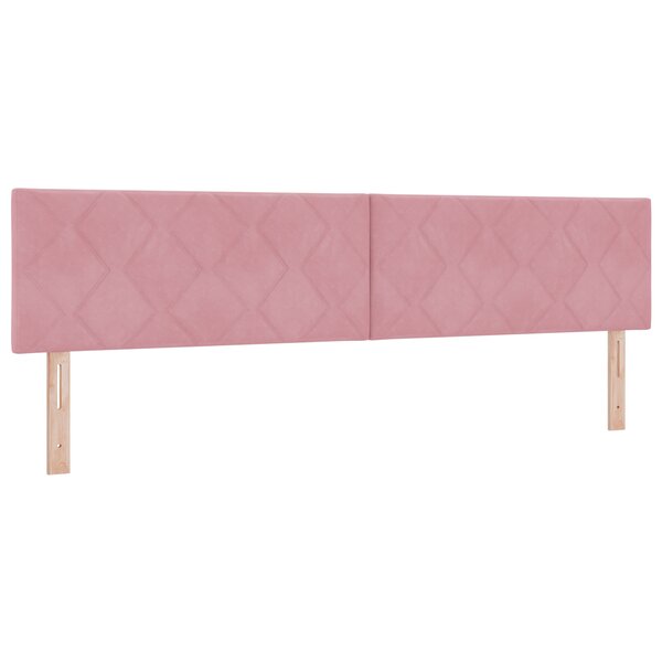 Tête de lit vidaXL Design en Blocs de Diamant Rose 200 cm Velours