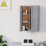 vidaXL Meubles TV 2 Pièces Sonoma gris 30 5x30x90 cm Bois d'ingénierie