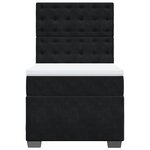 vidaXL Sommier à lattes de lit avec matelas Noir 90x190 cm Velours