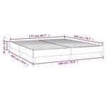 vidaXL Cadre de lit Gris foncé 180 x 200 cm Velours