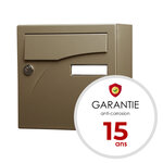 Boîte aux lettres Préface compact bronze anodisé satiné ren 0281s