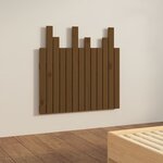 vidaXL Tête de lit murale Marron miel 82 5x3x80 cm Bois massif de pin