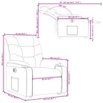 vidaXL Fauteuil inclinable électrique gris similicuir