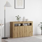 vidaXL Buffet Chêne artisanal Bois d'ingénierie 116 x 30 x 75 cm Buffet