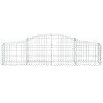 vidaXL Paniers à gabions arqués 14 Pièces 200x30x40/60 cm Fer galvanisé