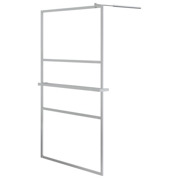 vidaXL Paroi de douche et étagère Chrome 115x195cm Verre ESG&Aluminium