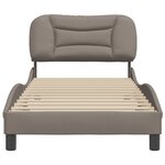 vidaXL Cadre de lit sans matelas taupe 80x200 cm tissu