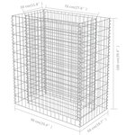 vidaXL Lit surélevé à gabion Acier galvanisé 90x50x100 cm