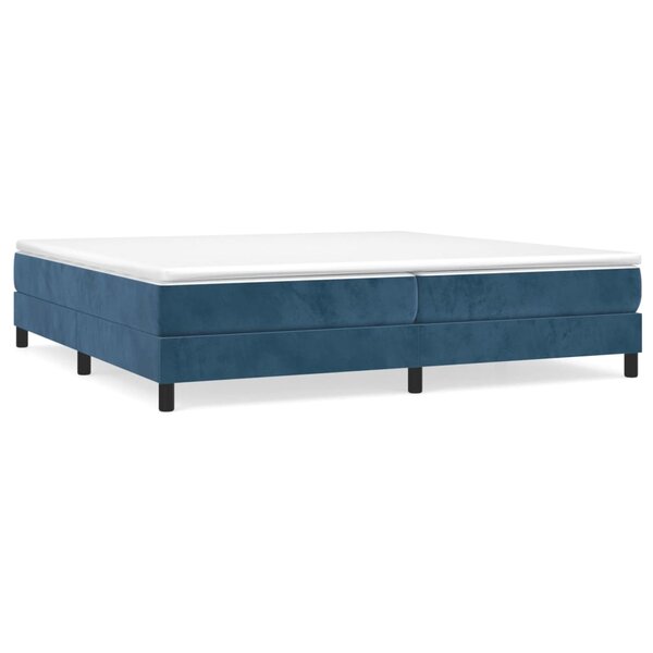 vidaXL Cadre de lit Bleu foncé 200x200 cm Velours
